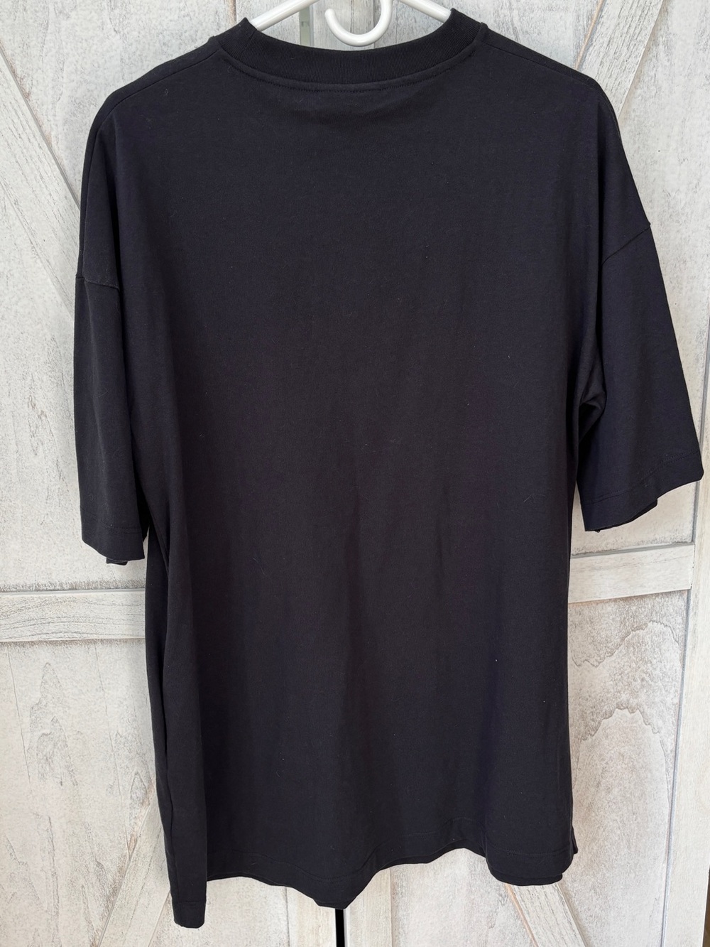 TOPSHOP Tee Shirt Dress Women’s 4/6 Black Oversized Cotton - Picture 3 of 8
